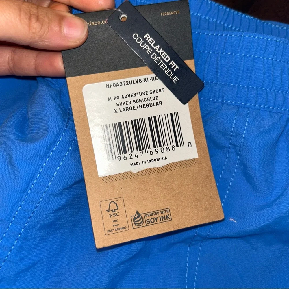 The North Face Pull-On Adventure Shorts Super Sonic Blue XL R New